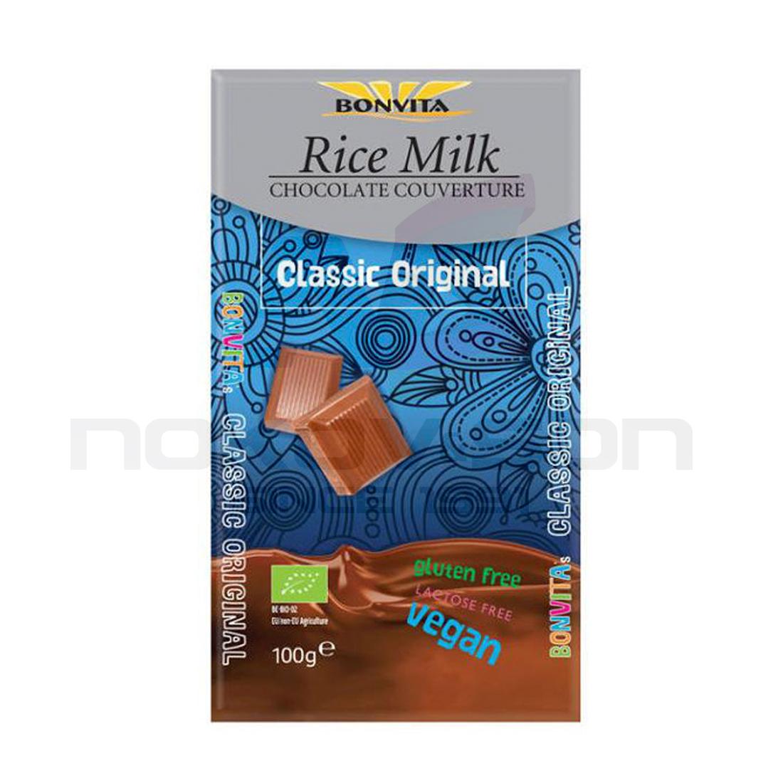 шоколадов кувертюр Bonvita Rice Milk Chocolate Couverture Classic Original онлайн магазин за