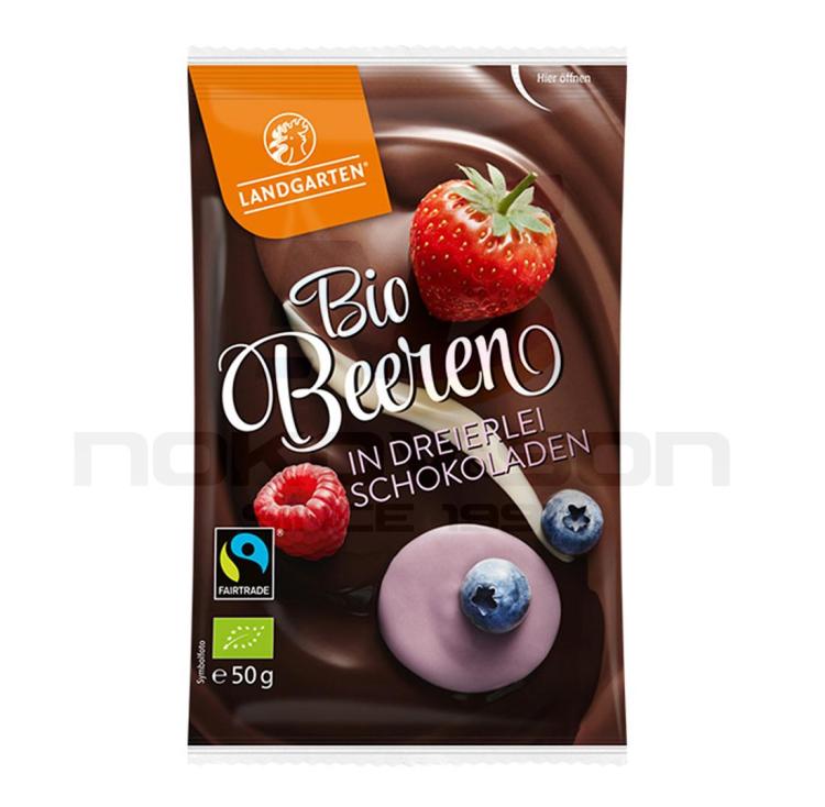 десерт Landgarten Bio Beeren in Dreierlei Schokoladen