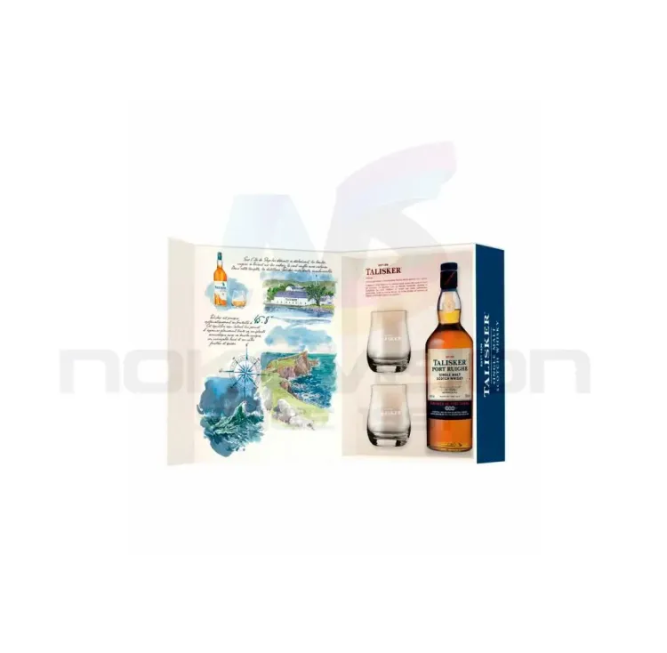 уиски уиски Talisker Port Ruighe La Route Des Saveurs Gift Box With 2 Cups 700 ml