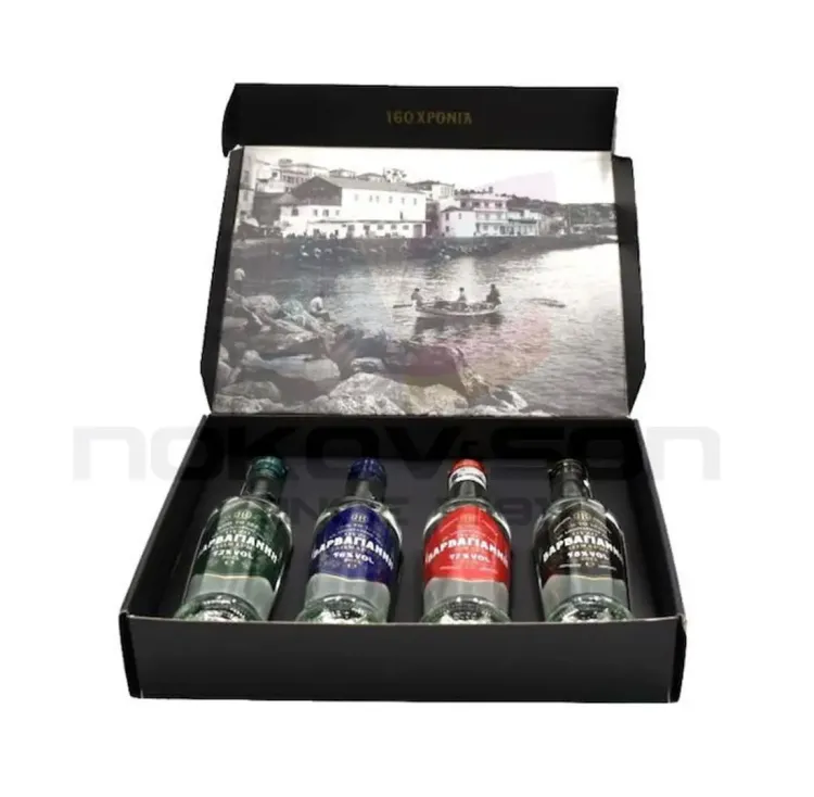 узо Barbayanni Aphrodite & Evzon & Blue & Green Gift Box 4 x 200 ml