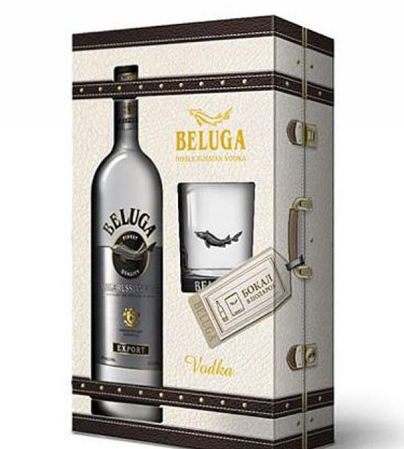 водка Белуга Нобъл 700 мл с чаша /Beluga Noble/ - онлайн магазин за ...