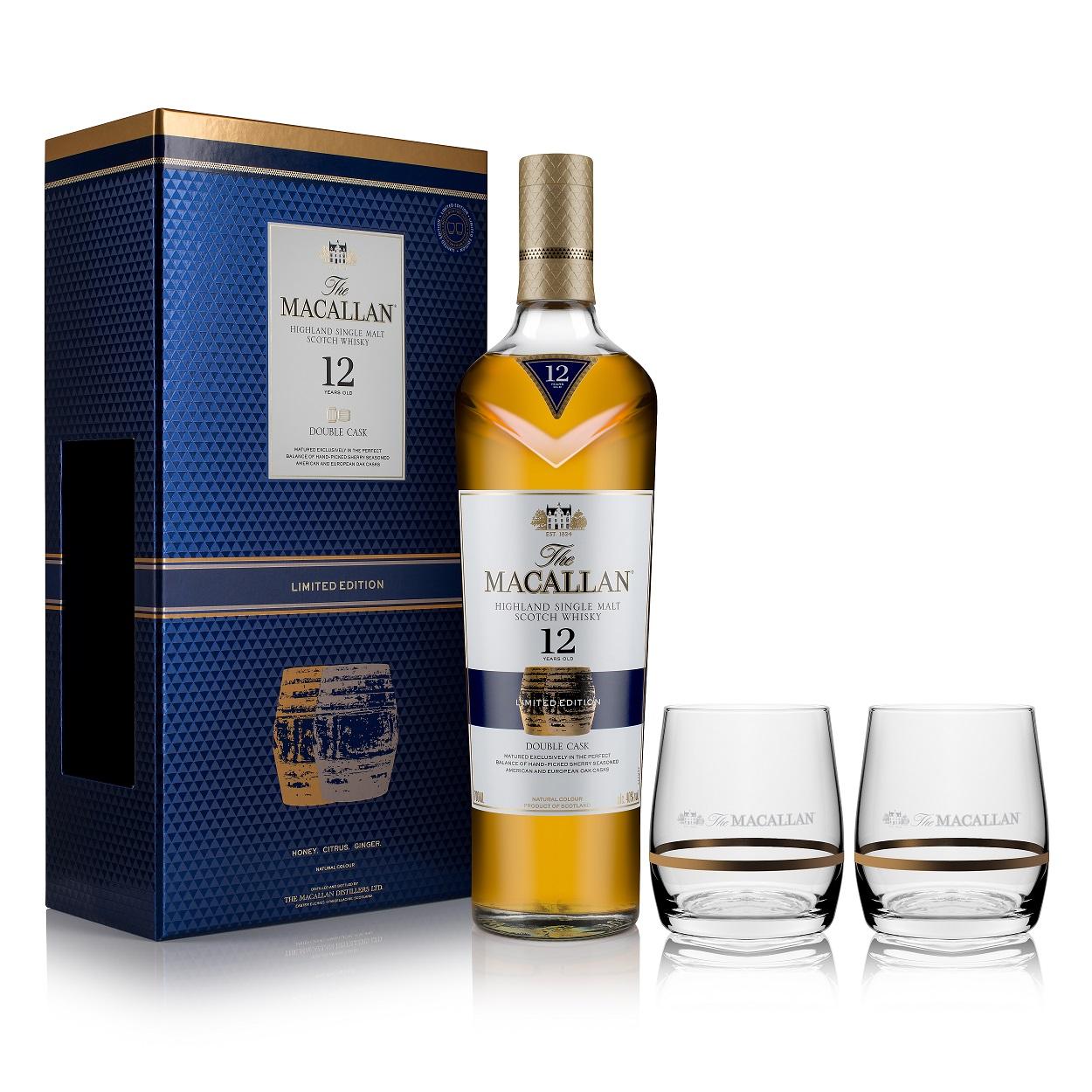 уиски Макалан 700мл 12г Дабъл Какс с 2 чаши - онлайн магазин за алкохол ...