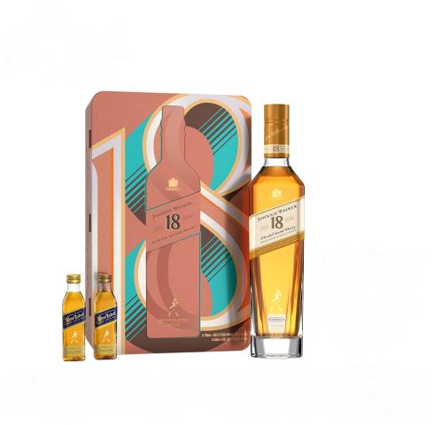 уиски Johnnie Walker Aged 18 Years Gift Box with 2 Blue Label Mini