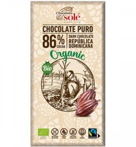 био шоколад Chocolates Sole Dark Chocolate 86% Cocoa