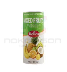 негазирана безалкохолна напитка Dellos Mix Fruit With Coconut Pieces