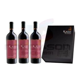 червено вино Korten Wines Enoteka Trilogy Merlot 2017 & Merlot 2018 & Merlot 2019 Gift Box
