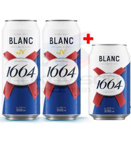 бира Kronenbourg 1664 Blanc PROMO PACK 2 x 500ml FREE 1 x 330ml