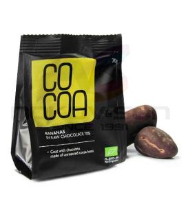сушени плодове Surovital Cocoa Bananas in Raw Chocolate 70%