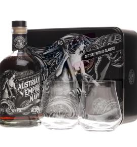 ром Austrian Empire Navy Reserva 1863 Gift Box with 2 Glasses