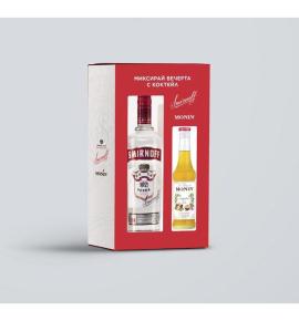 водка Smirnoff RED NO. 21 1l Monin 0.25l Gift Box
