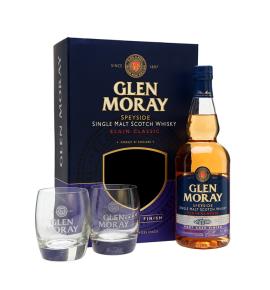 уиски Glen Moray Port Cask Finish Gift Box With  2 Cups