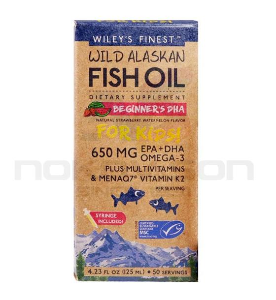 био хранителна добавка Wiley's Finest Рибено масло Омега-3 + Витамини за деца 1+