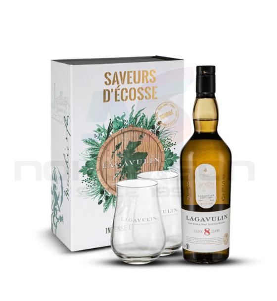 уиски Lagavulin Single Malt Gift Box With 2 Cups