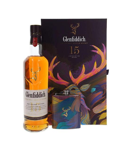 уиски Glenfiddich Single Malt Scotch Whisky Gift Box with Flask