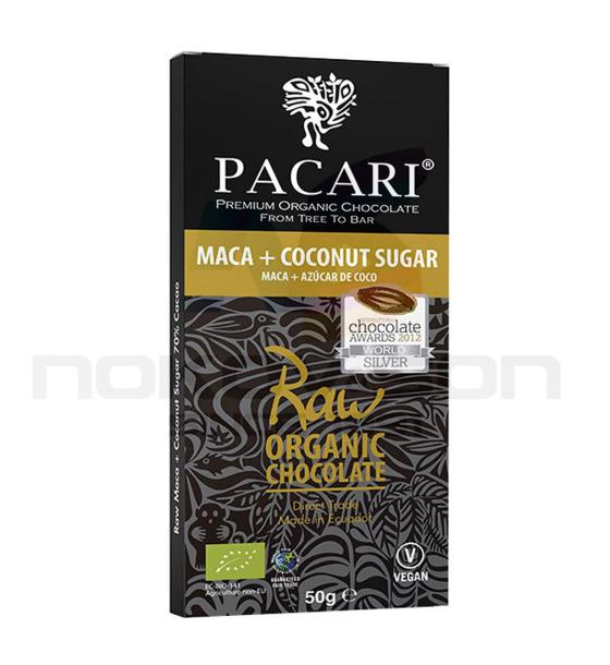 суров шоколад Pacari Raw Organic Chocolate Maca + Coconut Sugar