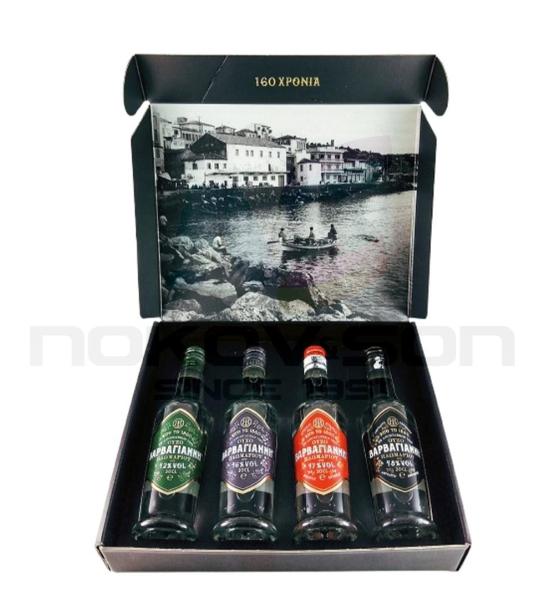 узо Barbayanni Aphrodite & Evzon & Blue & Green Gift Box 4 x 200 ml