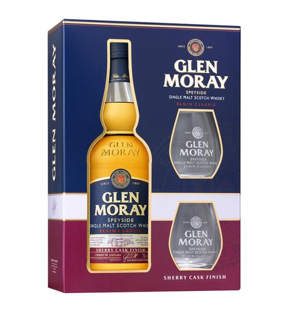 уиски Glen Moray Classi Sherry Cask Gift Box With 2 Cups
