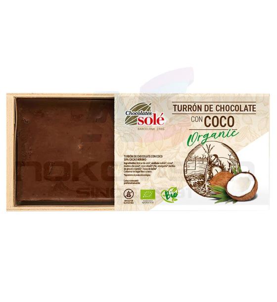 био шоколад Chocolates Sole Turron de Chocolate con Coco