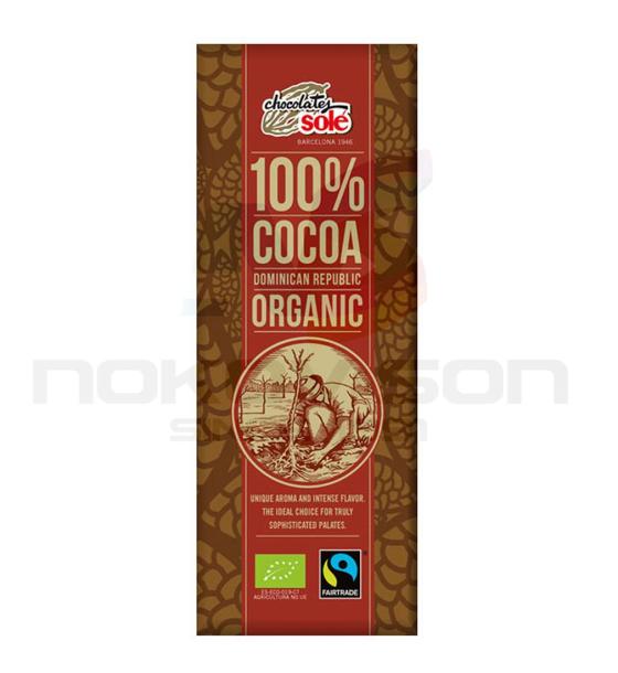 био какаова маса Chocolates Sole 100% Cocoa Organic