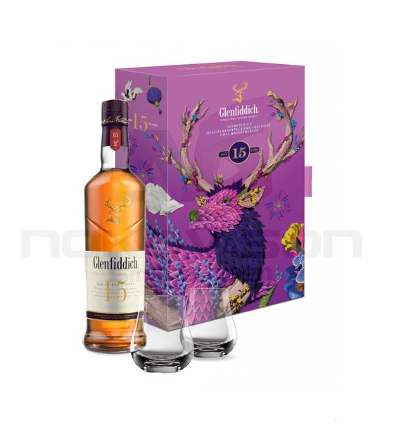 уиски Glenfiddich Single Malt Scotch Whisky Gift Box With 2 Cups