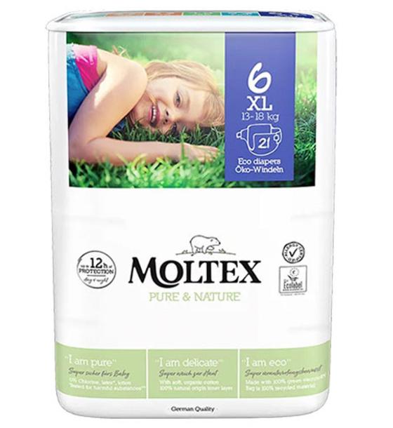 пелени за новородено Moltex Еко пелени XL №6 16-30кг