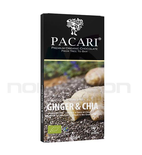 био шоколад Pacari Organic Chocolate with Ginger & Chia