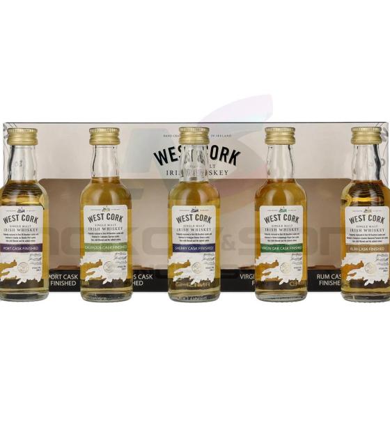 уиски West Cork Port Cask & Calvados & Sherry Cask & Virgin OAK & Rum Cask Gift Box