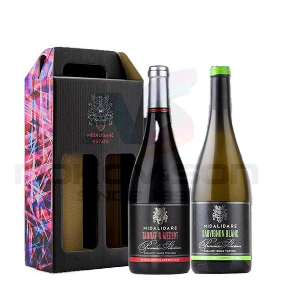 вино Midalidare Estate Premium Selection Sauvignon Blanc & Tannat & Merlot Gift Box