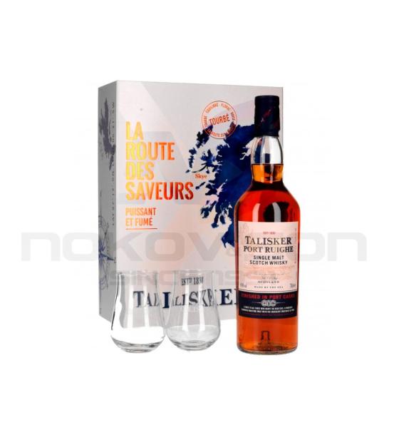 уиски уиски Talisker Port Ruighe La Route Des Saveurs Gift Box With 2 Cups 700 ml