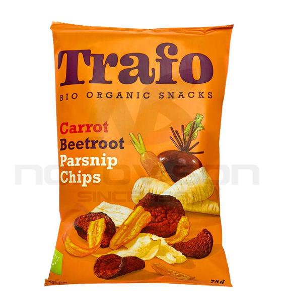 био чипс Trafo Bio Organic Snacks Carrot Beetroot Parsnip Chips