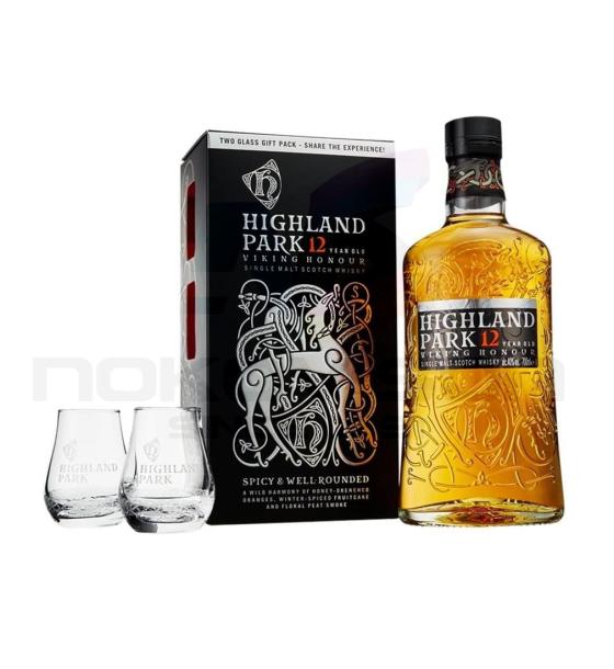 уиски Highland Park Viking Honour 12YO Gift Box With 2 Cups