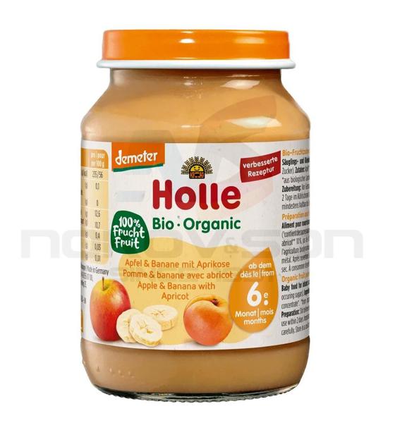 био плодово пюре Holle Organic Apple & Banana with Apricot