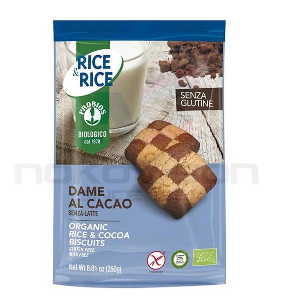 био бисквити Probios Organic Rice & Cocoa Biscuits