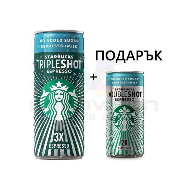 кафе Starbucks Tripleshot No Added Sugar Gift Can DoubleShot Espressco