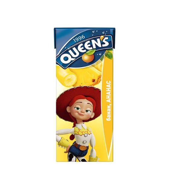 детски натурален сок Queen's Disney Банан & Ананас