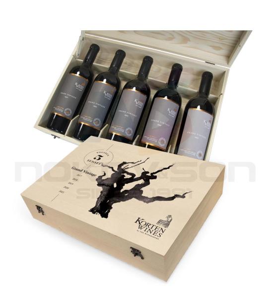 червено вино Korten Wines Enoteka Grand Vintage 2017/2018/2019/2020/2021 Gift Box