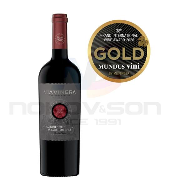 червено вино Via Vinera Cabernet Franc & Carmenere 750 ml