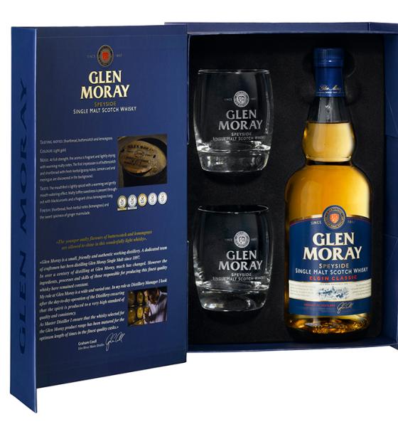 уиски Glen Moray Classic Gift Box With 2 Cups
