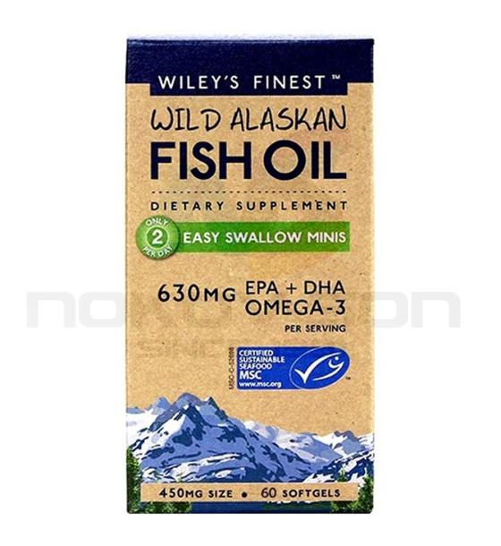 био хранителна добавка Wiley's Finest Fish Oil Omega-3 60 мини капсули DHA ЕРА