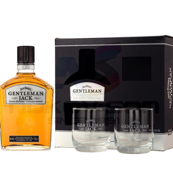 уиски Jack Daniel's Gentlemen Gift Box with 2 Glasses