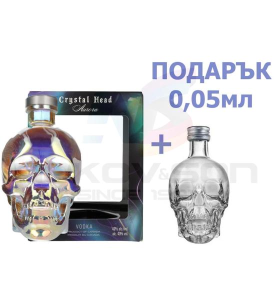 водка Crystal Head Aurora Gift Box With 0.05ml Cristal Head 700 ml