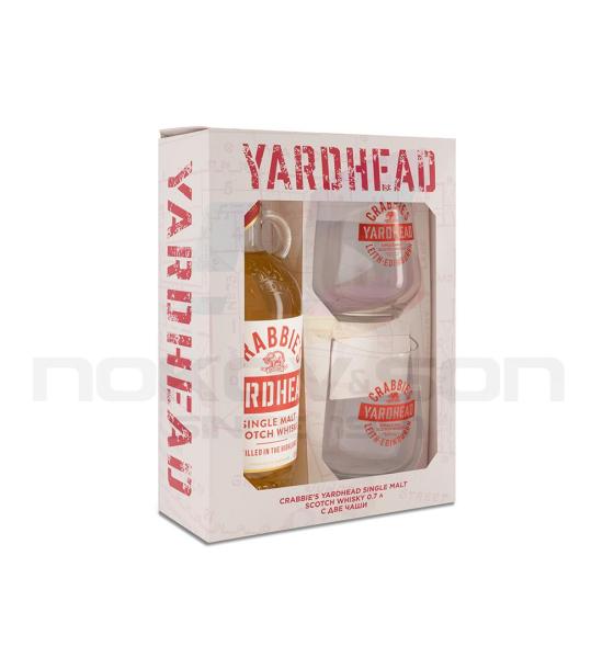 уиски Crabbie's Yardhead Single Malt Scotch Whiskey Gift Box With 2 Cups