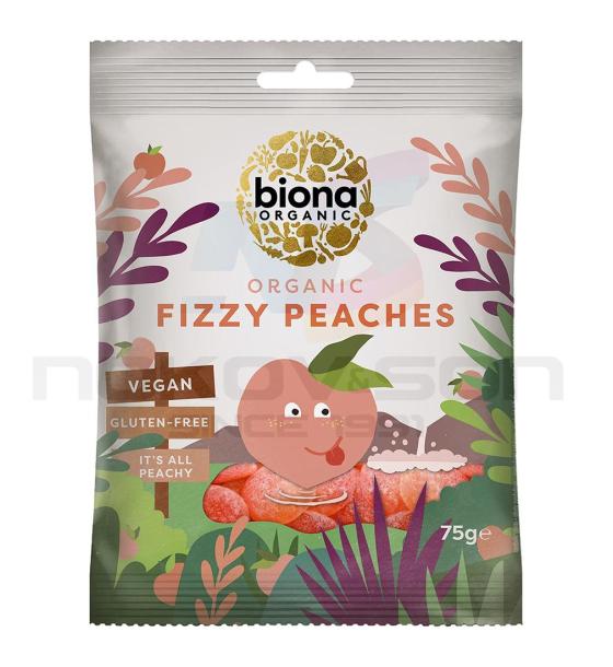 желирани бонбони Biona Organic Fizzy Peaches