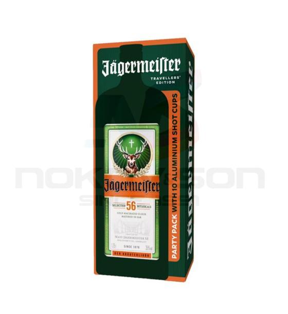 ликьор Jegermeister Travel Exclusive Party Pack 10 Aluminum Shot Cups