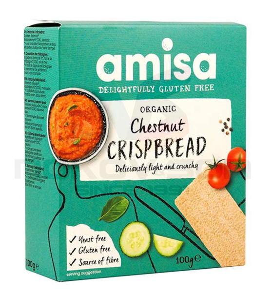 крекери Amisa Organic Chestnut Crispbread