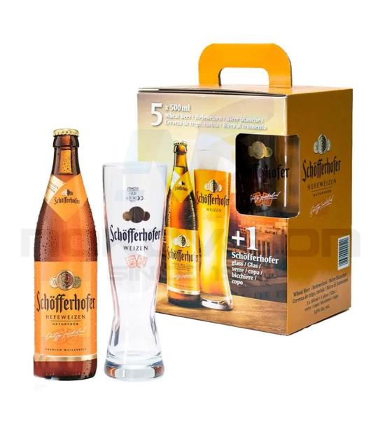 бира Schofferhofer Hefeweizen Gift Set 500 ml