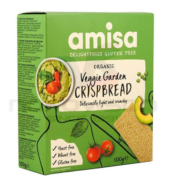 крекери Amisa Organic Veggie Garden Crispbread