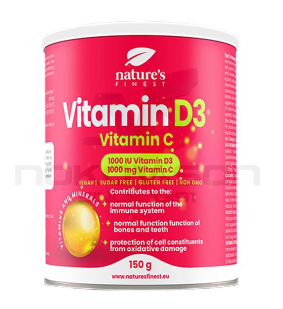 био хранителна добавка Nature's Finest Vitamin D3 1000IU + Vitamin C1000мг