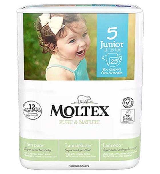 пелени за новородено Moltex Еко пелени джуниър №5 11-25кг